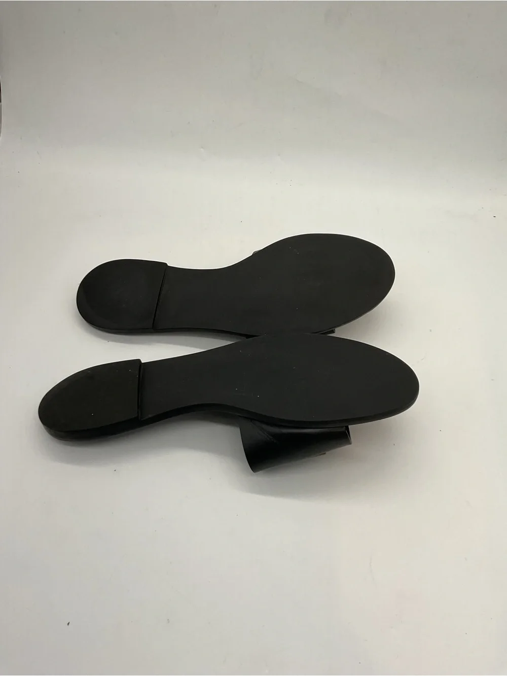 Tory Burch Black Leather Slide Sandals with Contrast Logo